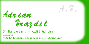 adrian hrazdil business card